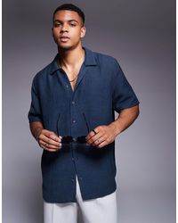 ASOS - Boxy Oversized Textured Shirt - Lyst