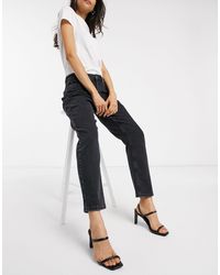 Vero Moda Organic Blend Cotton Straight Leg Jeans - Black