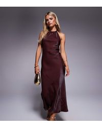 River Island - Maxi Jurk Met Halternek - Lyst