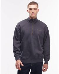 Wrangler - Felpa Sbiadito Con Zip Corta - Lyst