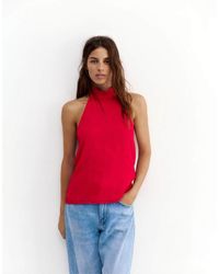 Pull&Bear - Flowing Halter Top - Lyst