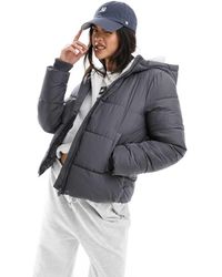 Pieces - Padded Coat With Hood - Lyst