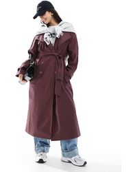 ASOS - – gummierter regen-trenchcoat - Lyst