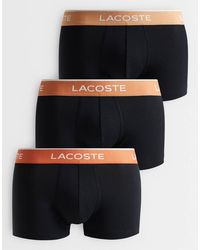 Lacoste - 3 Pack Coloured Waistband Trunks - Lyst