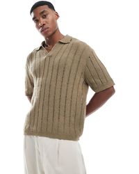 Pull&Bear - – polohemd aus strick - Lyst