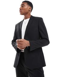ASOS - Giacca Da Abito Slim Nera - Lyst