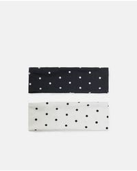 Stradivarius - Set Of 2 Elasticated Polka Dot Hair Bands - Lyst