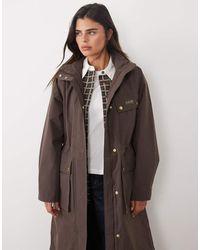 Barbour - Serravalle Waterbestendige Lange Jas Met Capuchon - Lyst