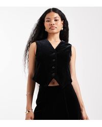 Vero Moda - Velvet Waistcoat Co-ord - Lyst