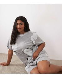 ASOS - Asos Design Curve Oversized Short Sleeve Tee & Short Pyjama Set - Lyst