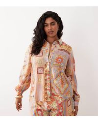 Never Fully Dressed - Satijnen Overhemd Met Lange Mouwen En Knoopsluiting - Lyst