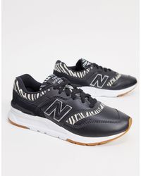 new balance 997h animal print trainers in cream