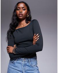 ASOS - – langärmliges, modellierendes oberteil aus hochwertigem material - Lyst