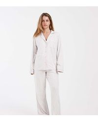 Loungeable - Petite Supersoft Jersey Revere Top And Trouser Set - Lyst