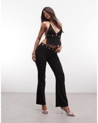Tiger Mist - Marren Eyelet Detail Flare Trouser Co-Ord - Lyst