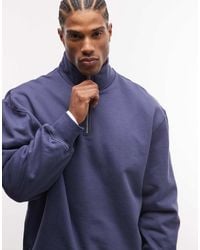 ASOS - Premium Heavyweight Oversized Quarter Zip 400Gsm - Lyst