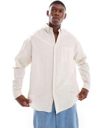 ASOS - 90s Oversized Linen Shirt - Lyst