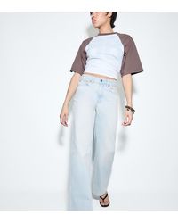 Stradivarius - Petite D92 Straight Wide-leg Jeans - Lyst
