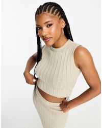 Missy Empire - Missy Empire Knitted Crop Top - Lyst