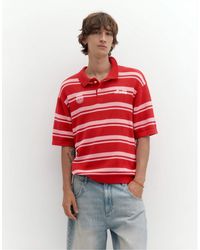 Pull&Bear - – stwd – gestreiftes strick-polohemd - Lyst