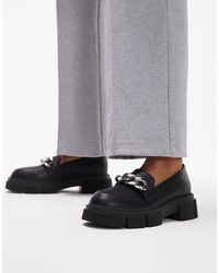 TOPSHOP - Lilah Chunky Loafer With Chain Detail - Lyst
