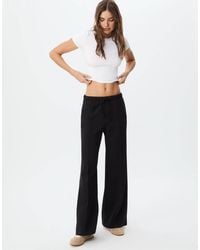 Stradivarius - Pantalon ample et doux au toucher à surpiqûres - Lyst