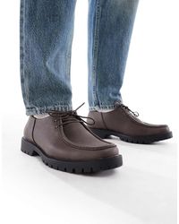 SEQWL - Scarpe Stringate Color Cioccolato Scuro - Lyst