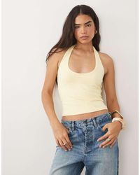 ASOS - Double Layer Minimal Halter Neck Top - Lyst