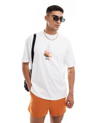 ASOS - Oversized T-shirt With Oranges Chest Print - Lyst