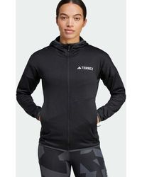 adidas Originals - Terrex Xperior Climawarm Light Fleece Hooded Jacket - Lyst