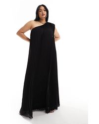 ASOS - Curve Extreme Pleated One Shoulder Maxi Dress - Lyst