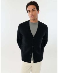 Threadbare - Relaxed Fit Wool Blend V Neck Cardigan - Lyst
