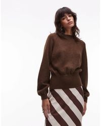 ASOS - Fluffy Knitted Jumper With Cinched Waist - Lyst