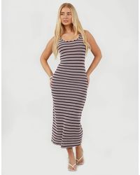 Brave Soul - Strappy Striped Maxi Dress - Lyst