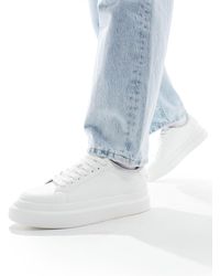 Pull&Bear - – weiße sneaker mit dicker sohle - Lyst