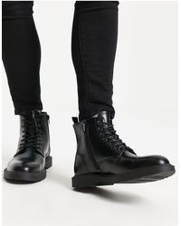 Schuh - Botas negras con cordones darnell - Lyst