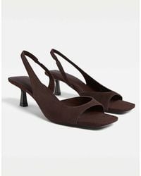 Stradivarius - Sandales en cuir à talon - Lyst