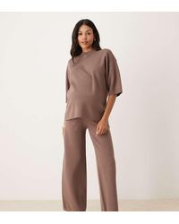 ASOS - Asos Design Maternity Knitted Structured Trouser Co-Ord - Lyst