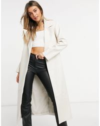 asos chartreuse belted coat