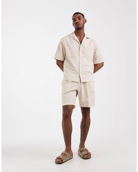 ASOS - Short classique d'ensemble habillé en crépon - taupe - Lyst