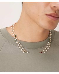 ASOS - Set Van 2 Kettingen Met Parels En Kristallen - Lyst