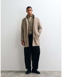 Jack & Jones - Wool Blend Coat With High Collar - Lyst