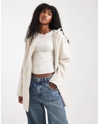 Vero Moda - Coated Rain Jacket With Hood - Lyst