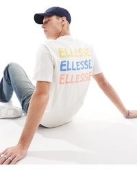 Ellesse - Tresto - t-shirt sporco con stampa del logo sul retro - Lyst