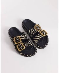 ASOS - Floyd Oversized Buckle Footbed Sandals - Lyst