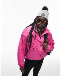 TOPSHOP - Sno Hooded Puffer Ski Jacket - Lyst