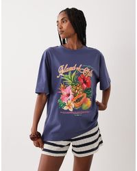 ASOS - Oversized T-shirt With Oahu Exotic Fruit Graphic - Lyst