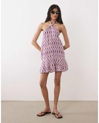 Mango - Teen Tie Waist Halterneck Mini Dress - Lyst