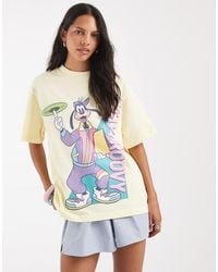 ASOS - Disney Oversized T-shirt With Goofy Stay Groovy Print - Lyst