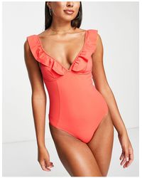Accessorize - Ruffle Shaping Swimsuit - Lyst